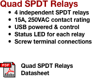   Quad SPDT Relays